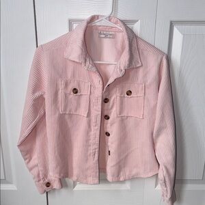 Sincerely Jules Light Pink Corduroy Jean Jacket